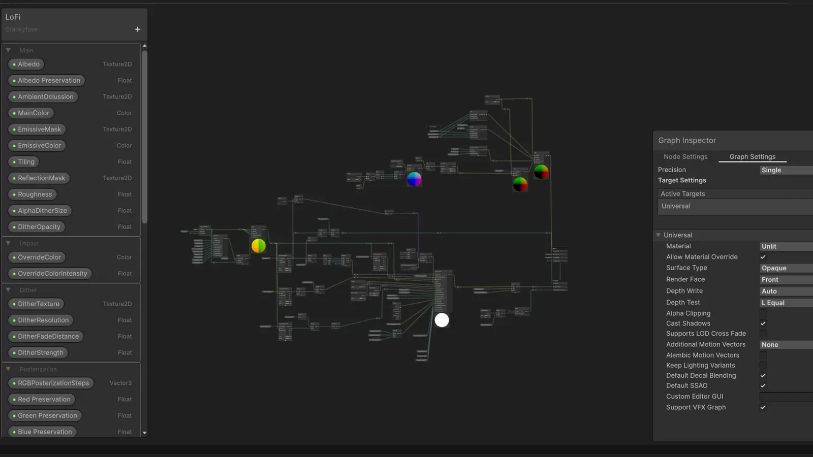 LoFi Shader Graph overview